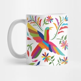 Mexican Otomí Colorful Flying Bird by Akbaly Mug